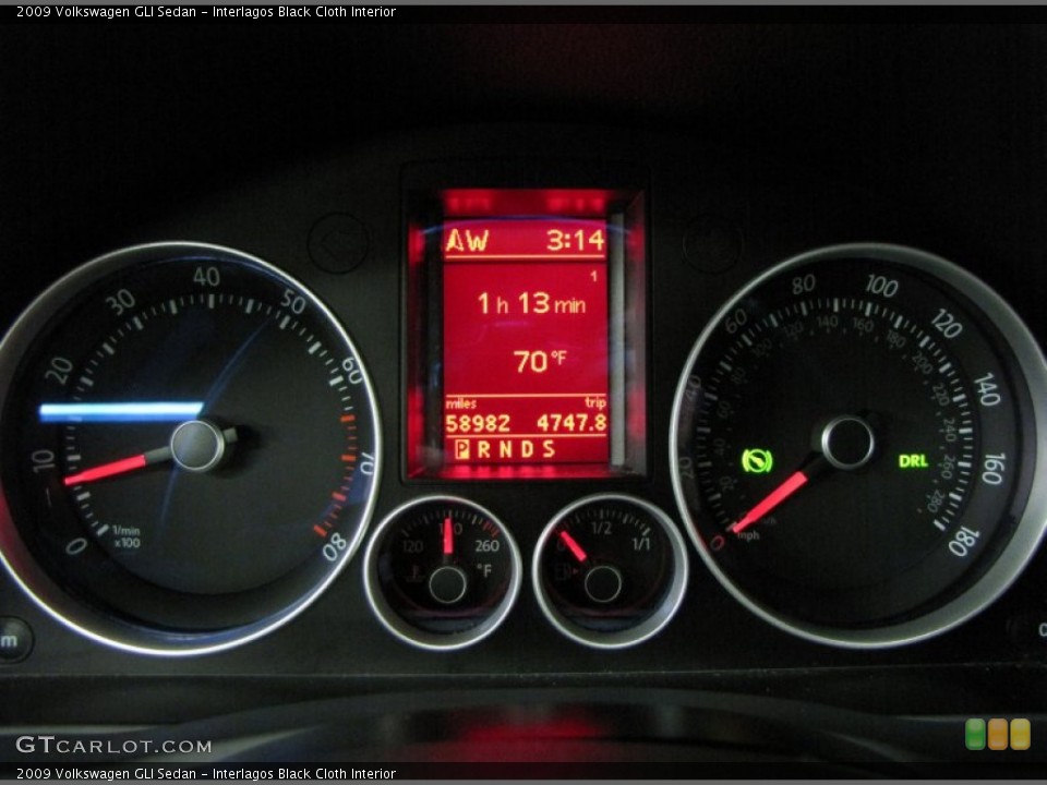 Interlagos Black Cloth Interior Gauges for the 2009 Volkswagen GLI Sedan #67273980