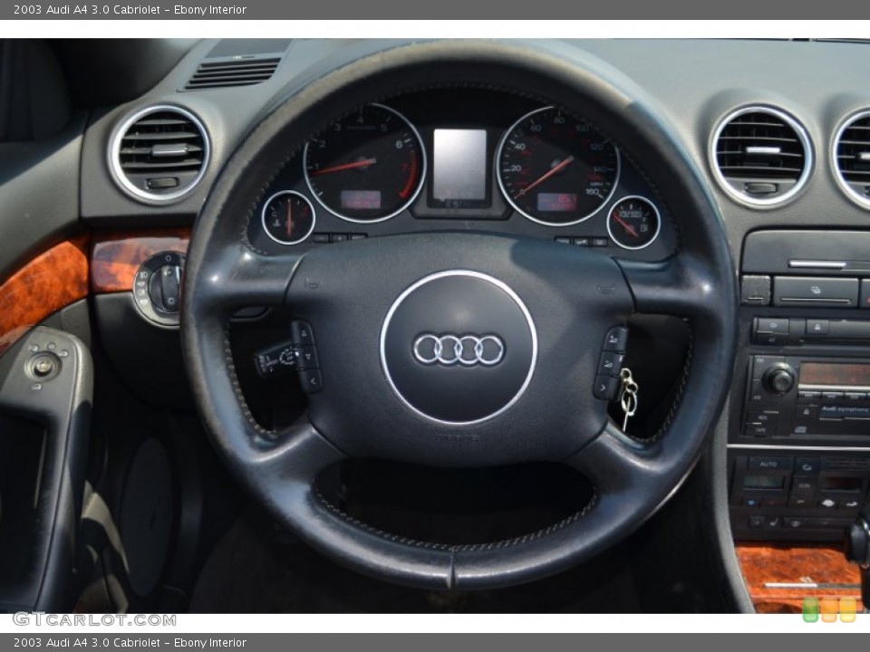 Ebony Interior Steering Wheel for the 2003 Audi A4 3.0 Cabriolet #67275232