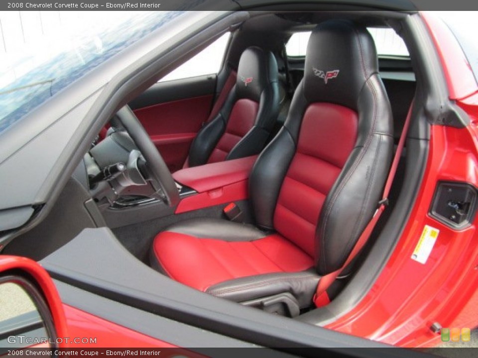 Ebony/Red Interior Photo for the 2008 Chevrolet Corvette Coupe #67279094