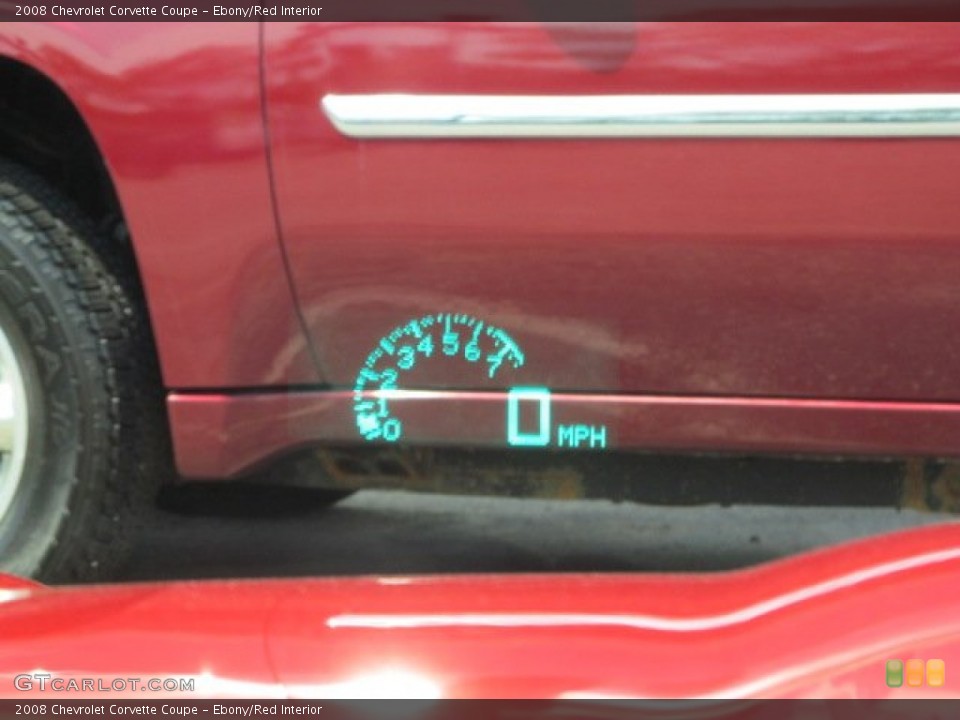 Ebony/Red Interior Gauges for the 2008 Chevrolet Corvette Coupe #67279112