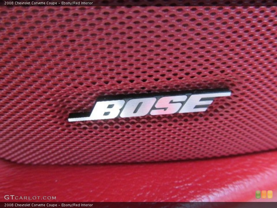 Ebony/Red Interior Audio System for the 2008 Chevrolet Corvette Coupe #67279130