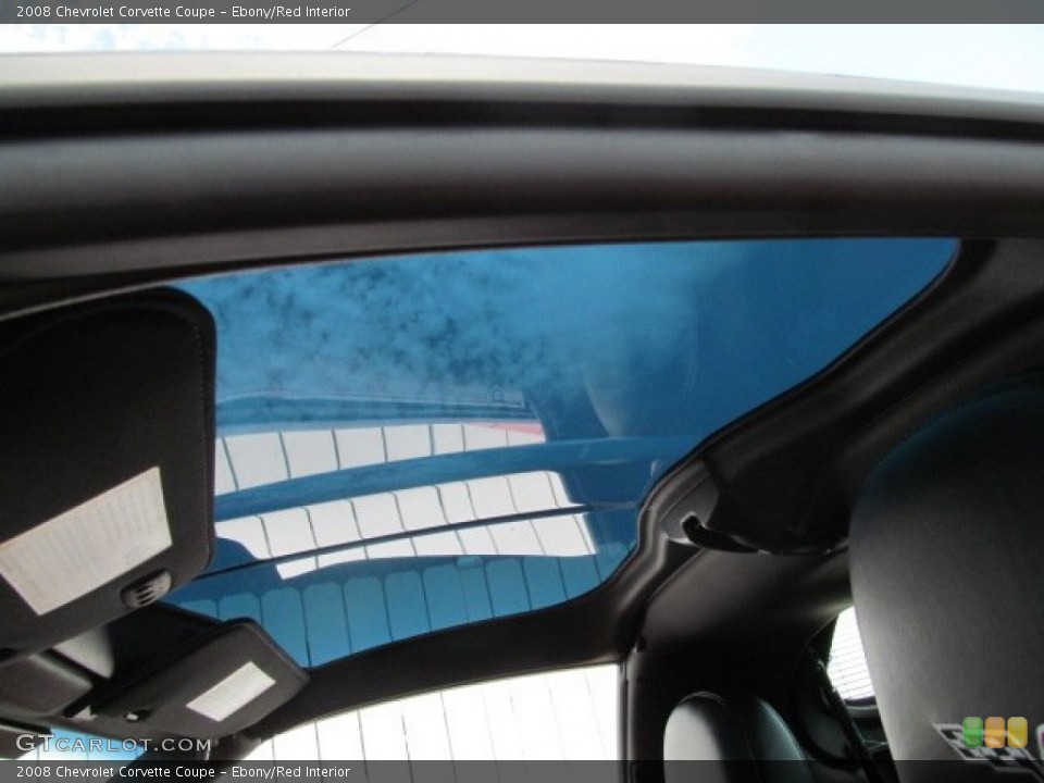 Ebony/Red Interior Sunroof for the 2008 Chevrolet Corvette Coupe #67279137