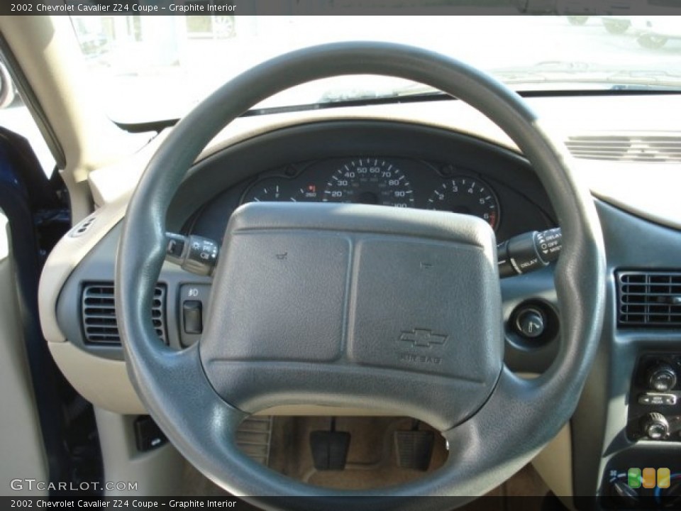 Graphite Interior Steering Wheel for the 2002 Chevrolet Cavalier Z24 Coupe #67281875