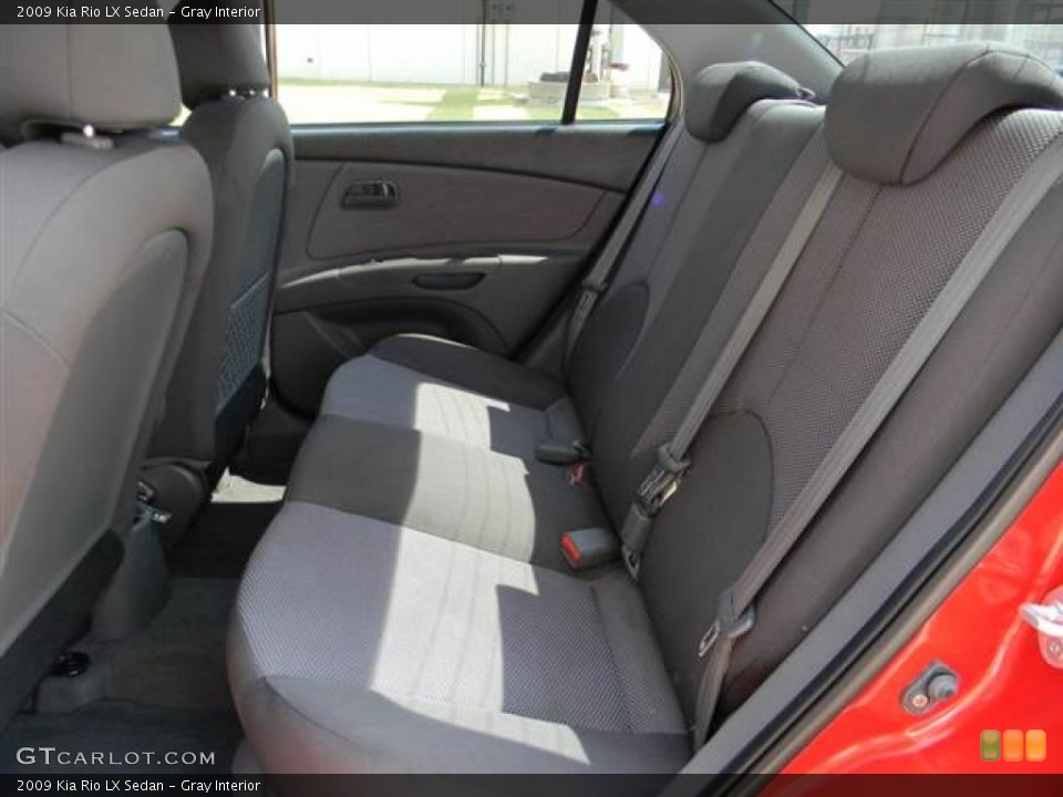 Gray Interior Rear Seat for the 2009 Kia Rio LX Sedan #67287782