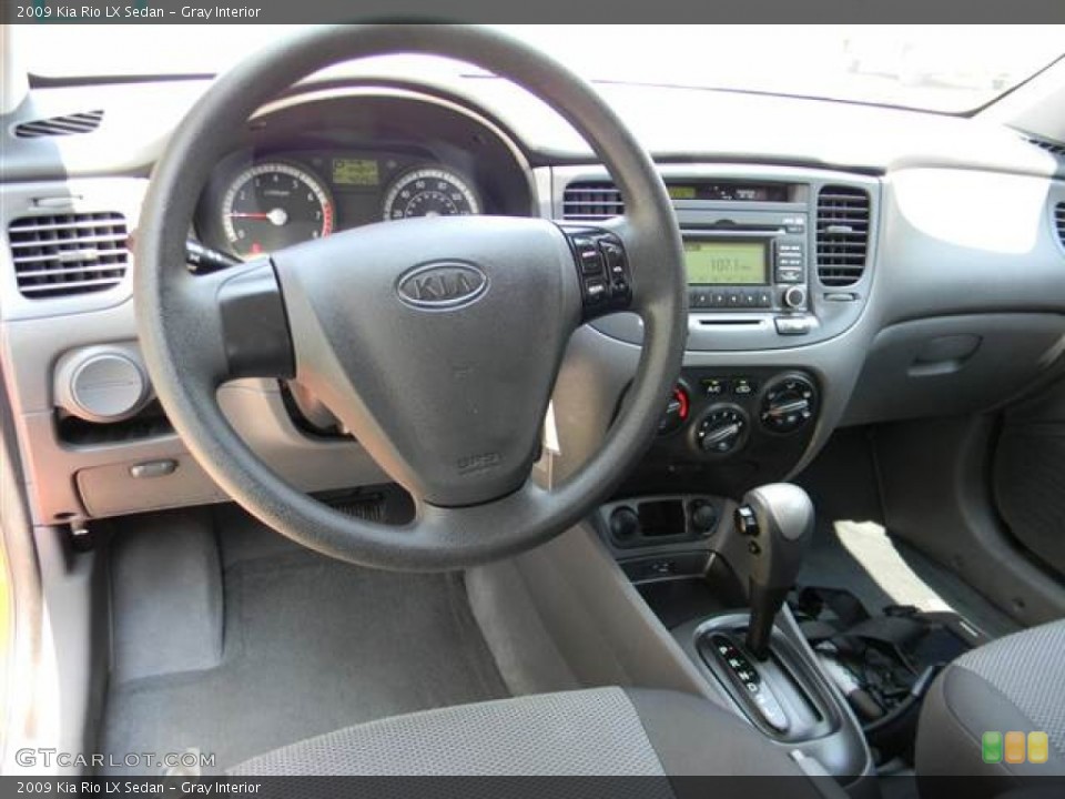 Gray Interior Dashboard for the 2009 Kia Rio LX Sedan #67287818