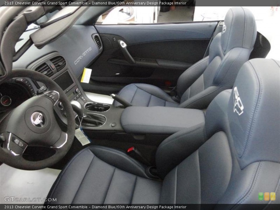 Diamond Blue/60th Anniversary Design Package Interior Photo for the 2013 Chevrolet Corvette Grand Sport Convertible #67289734