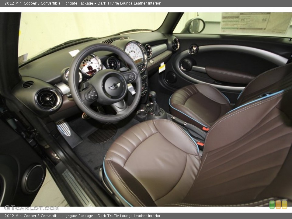 Dark Truffle Lounge Leather Interior Photo for the 2012 Mini Cooper S Convertible Highgate Package #67293617