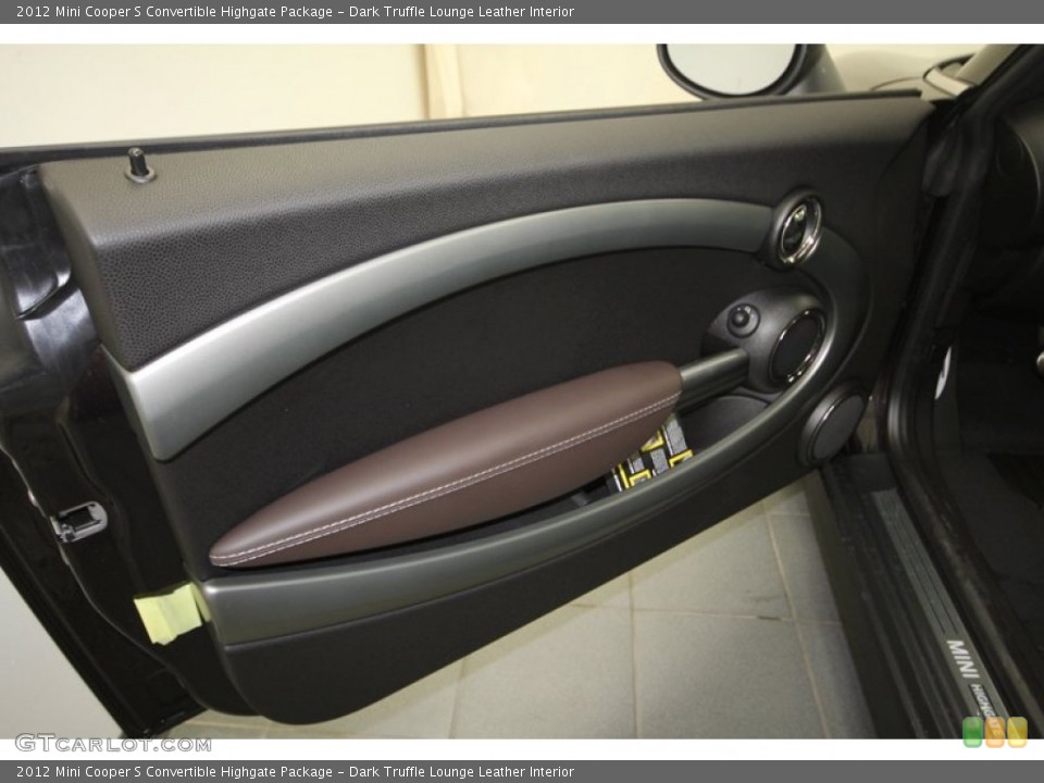Dark Truffle Lounge Leather Interior Door Panel for the 2012 Mini Cooper S Convertible Highgate Package #67293635