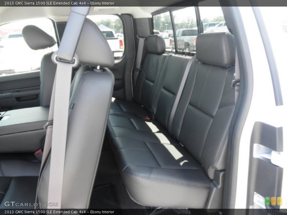 Ebony Interior Photo for the 2013 GMC Sierra 1500 SLE Extended Cab 4x4 #67300916