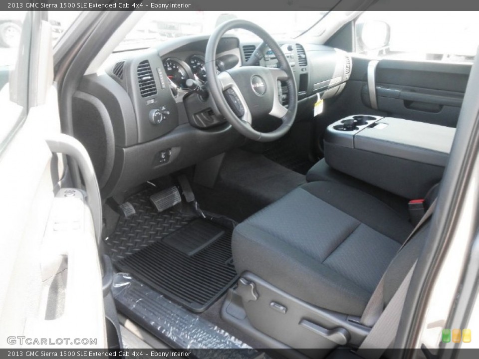 Ebony Interior Photo for the 2013 GMC Sierra 1500 SLE Extended Cab 4x4 #67301042