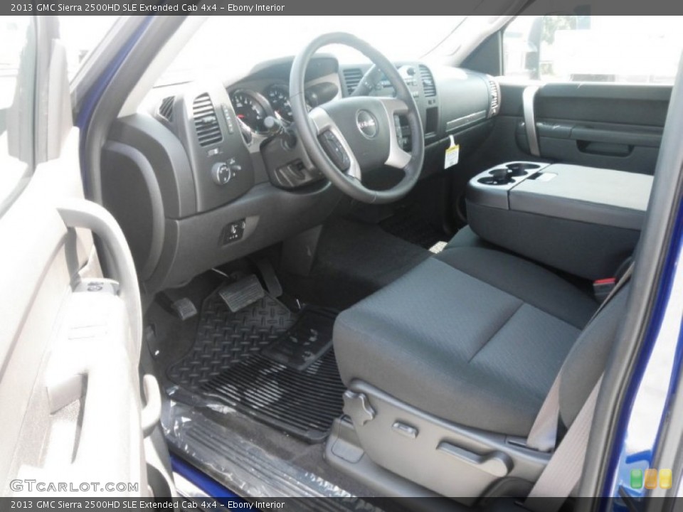 Ebony Interior Photo for the 2013 GMC Sierra 2500HD SLE Extended Cab 4x4 #67301693