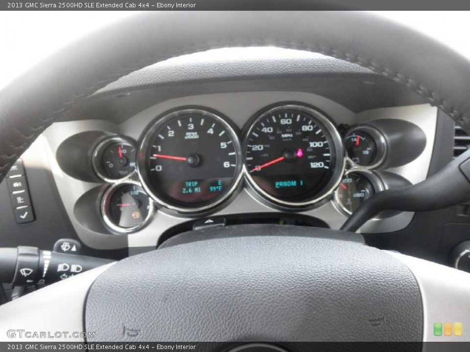Ebony Interior Gauges for the 2013 GMC Sierra 2500HD SLE Extended Cab 4x4 #67301732