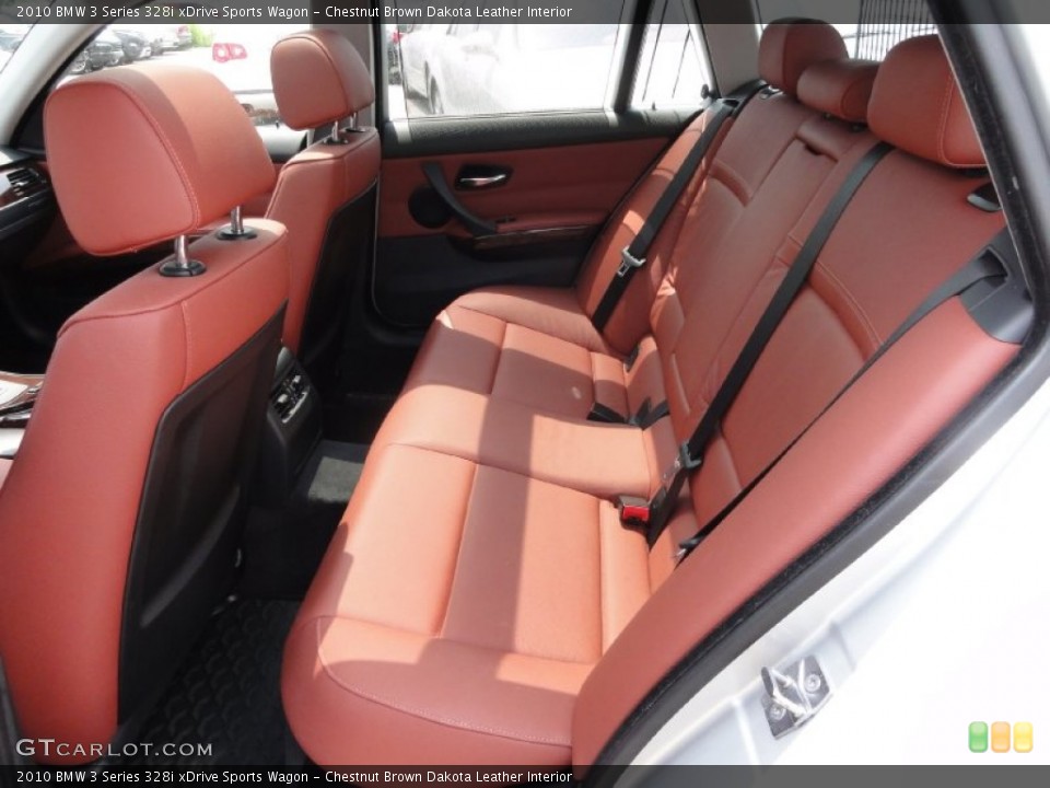 Chestnut Brown Dakota Leather Interior Rear Seat for the 2010 BMW 3 Series 328i xDrive Sports Wagon #67306382