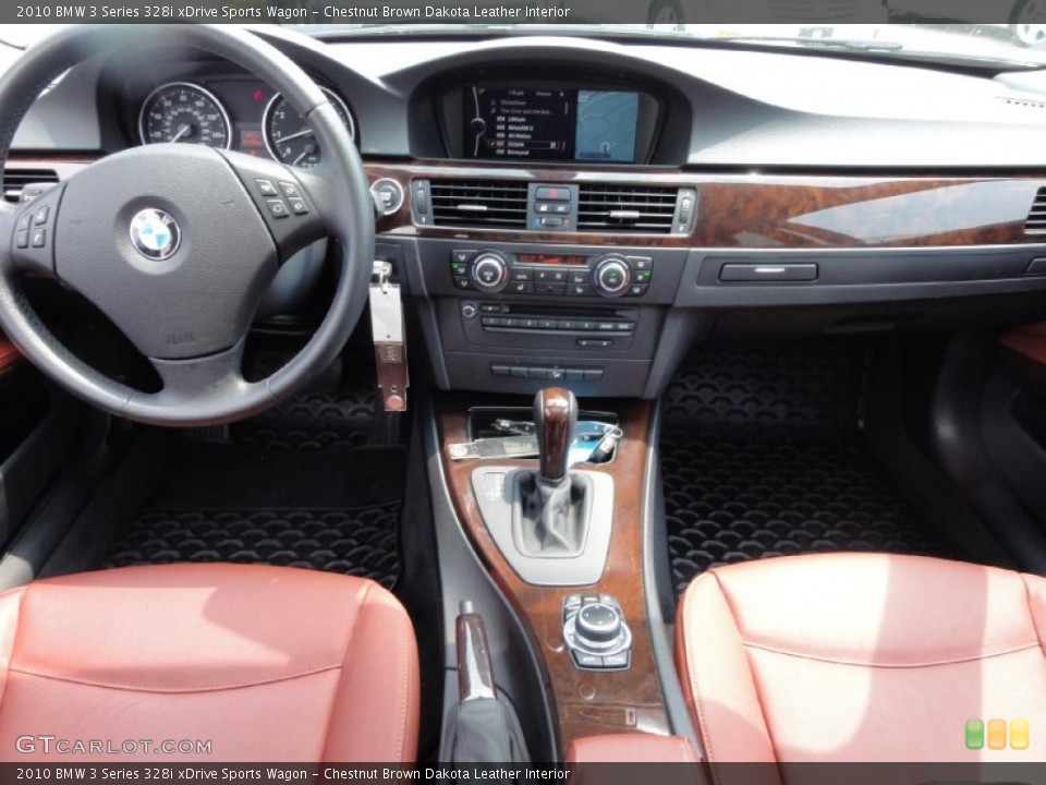 Chestnut Brown Dakota Leather Interior Dashboard for the 2010 BMW 3 Series 328i xDrive Sports Wagon #67306397