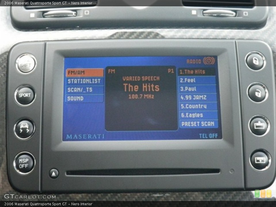 Nero Interior Controls for the 2006 Maserati Quattroporte Sport GT #67308836