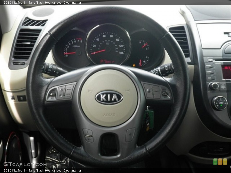 Sand/Black Houndstooth Cloth Interior Steering Wheel for the 2010 Kia Soul ! #67309703
