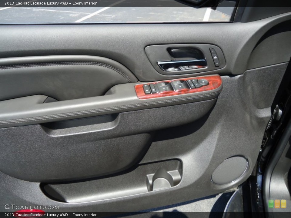 Ebony Interior Door Panel for the 2013 Cadillac Escalade Luxury AWD #67311278