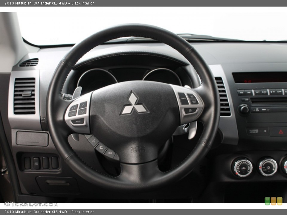 Black Interior Steering Wheel for the 2010 Mitsubishi Outlander XLS 4WD #67312853