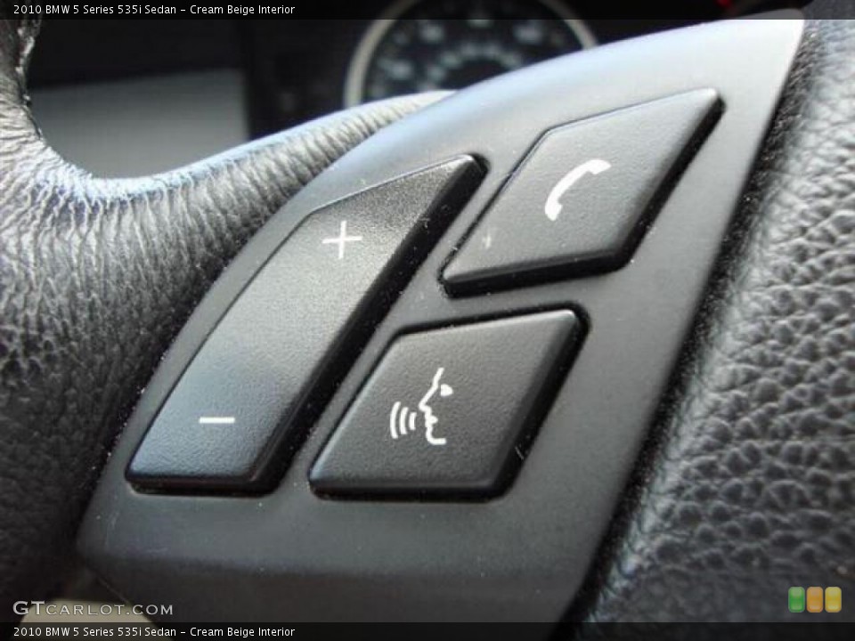 Cream Beige Interior Controls for the 2010 BMW 5 Series 535i Sedan #67317530