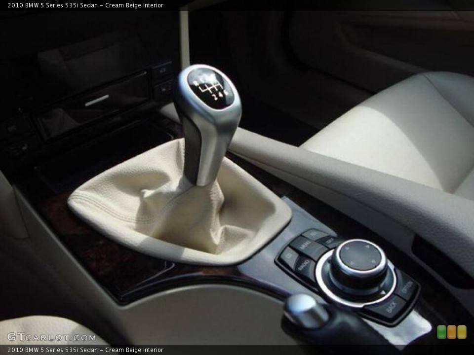 Cream Beige Interior Transmission for the 2010 BMW 5 Series 535i Sedan #67317569