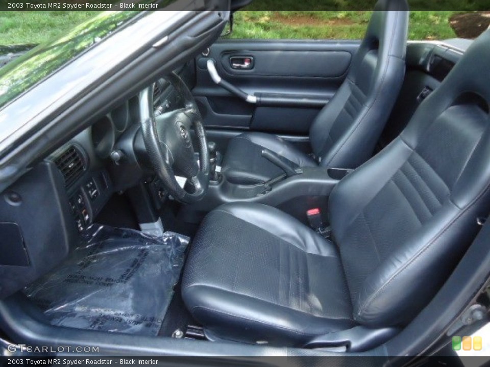 Black 2003 Toyota MR2 Spyder Interiors