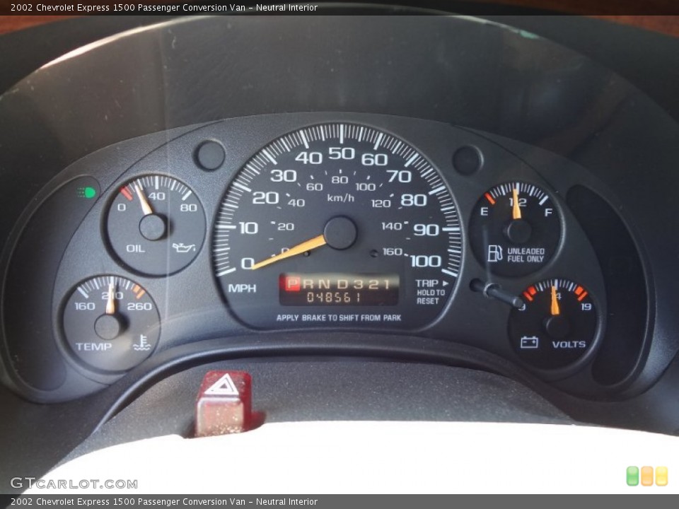 Neutral Interior Gauges for the 2002 Chevrolet Express 1500 Passenger Conversion Van #67327928