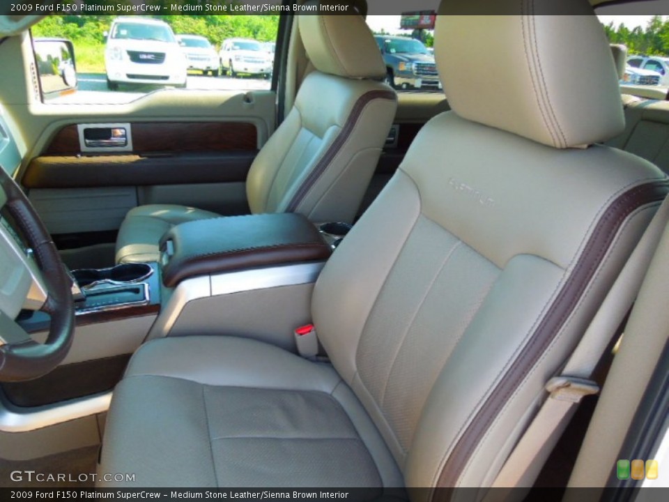 Medium Stone Leather/Sienna Brown Interior Front Seat for the 2009 Ford F150 Platinum SuperCrew #67329995