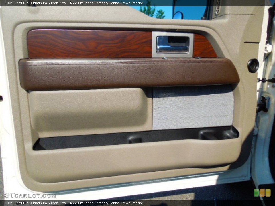 Medium Stone Leather/Sienna Brown Interior Door Panel for the 2009 Ford F150 Platinum SuperCrew #67330001