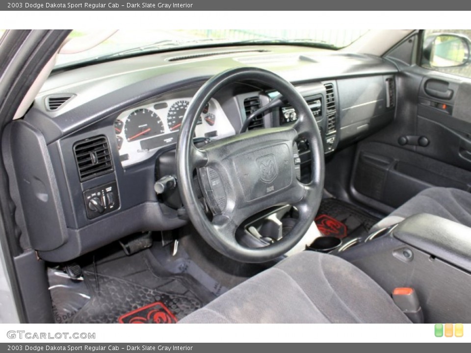 Dark Slate Gray Interior Dashboard for the 2003 Dodge Dakota Sport Regular Cab #67336367