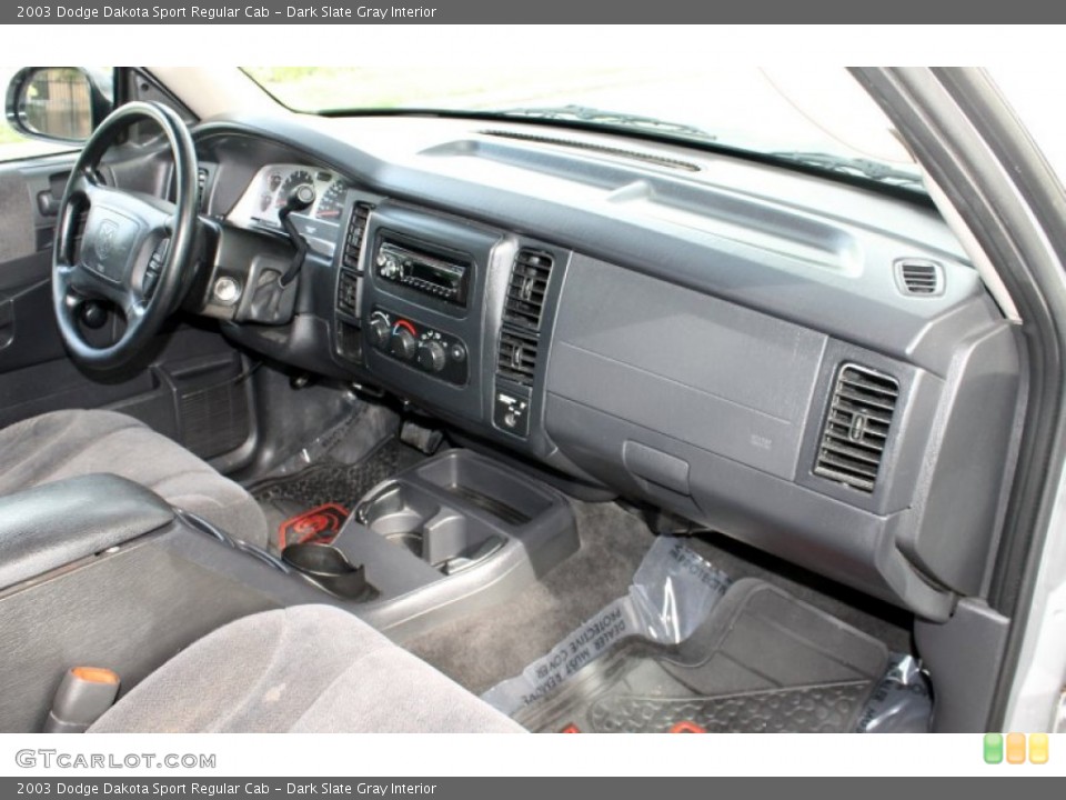 Dark Slate Gray Interior Dashboard for the 2003 Dodge Dakota Sport Regular Cab #67336370