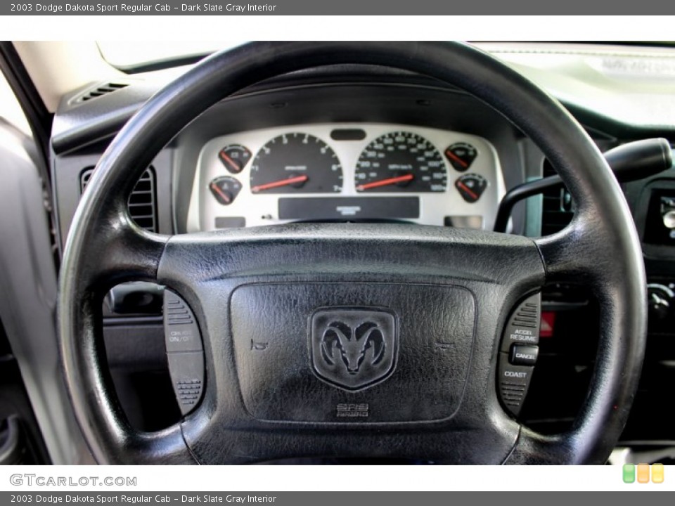 Dark Slate Gray Interior Steering Wheel for the 2003 Dodge Dakota Sport Regular Cab #67336373