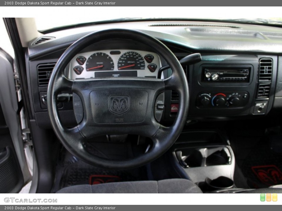 Dark Slate Gray Interior Dashboard for the 2003 Dodge Dakota Sport Regular Cab #67336391