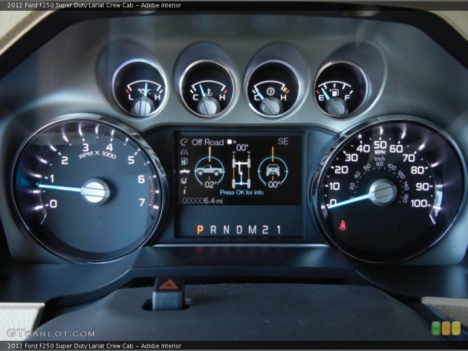 Adobe Interior Gauges for the 2012 Ford F250 Super Duty Lariat Crew Cab #67341308