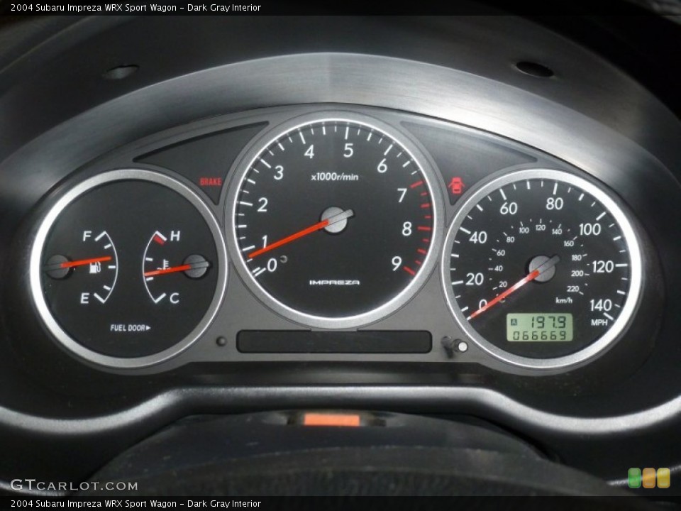 Dark Gray Interior Gauges for the 2004 Subaru Impreza WRX Sport Wagon #67344611