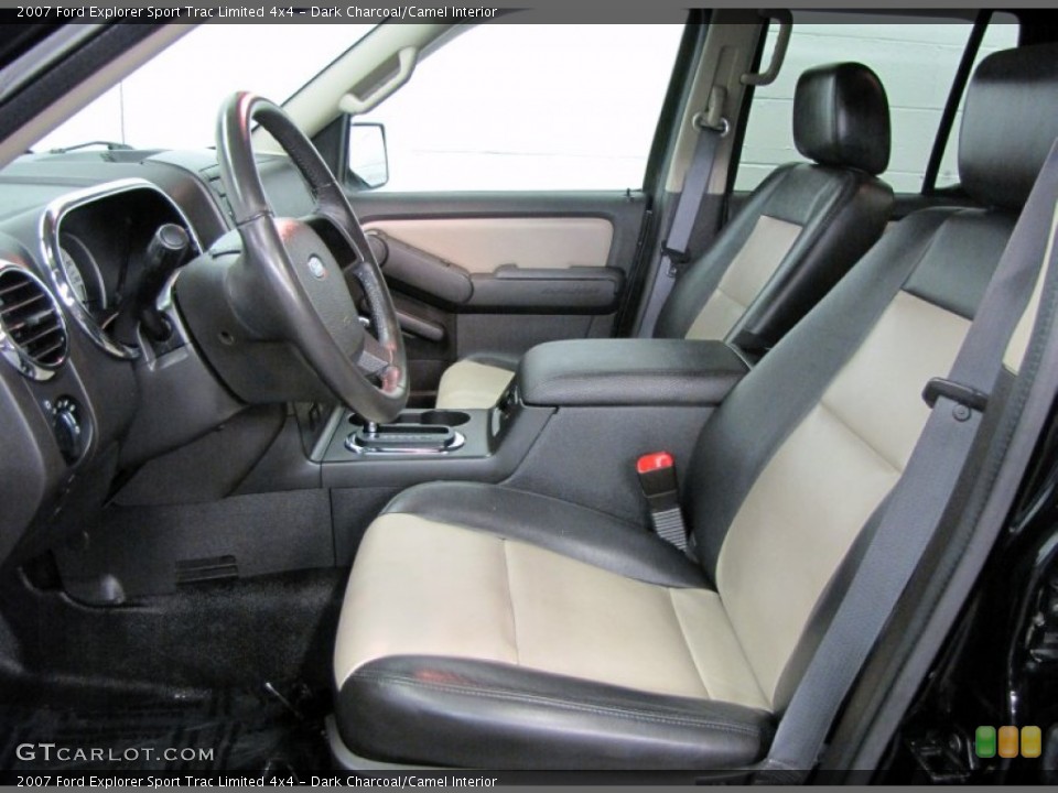 Dark Charcoal/Camel Interior Front Seat for the 2007 Ford Explorer Sport Trac Limited 4x4 #67347736