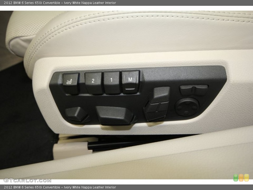 Ivory White Nappa Leather Interior Controls for the 2012 BMW 6 Series 650i Convertible #67352579