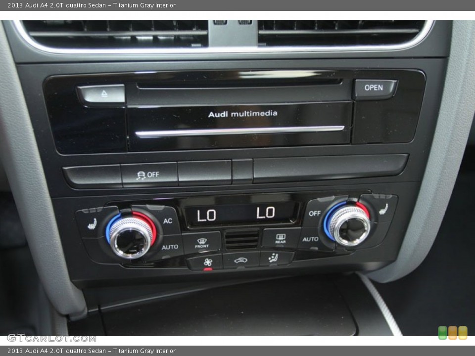 Titanium Gray Interior Controls for the 2013 Audi A4 2.0T quattro Sedan #67355828