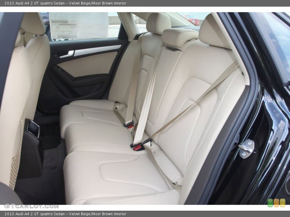 Velvet Beige/Moor Brown Interior Rear Seat for the 2013 Audi A4 2.0T quattro Sedan #67356461