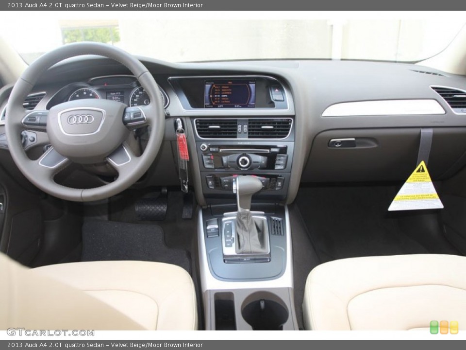 Velvet Beige/Moor Brown Interior Dashboard for the 2013 Audi A4 2.0T quattro Sedan #67356488