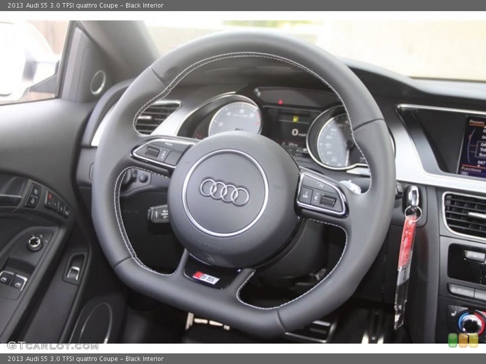 Black Interior Steering Wheel for the 2013 Audi S5 3.0 TFSI quattro Coupe #67356785