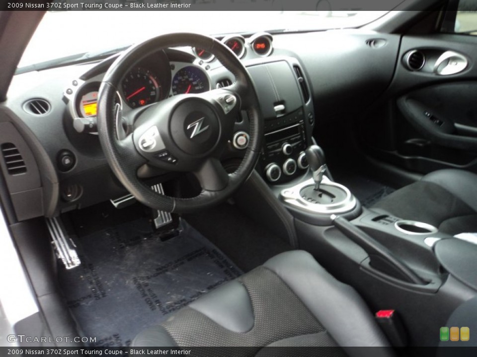 Black Leather Interior Prime Interior for the 2009 Nissan 370Z Sport Touring Coupe #67356818