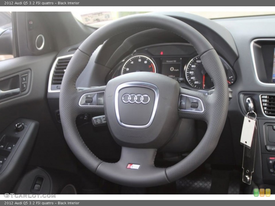 Black Interior Steering Wheel for the 2012 Audi Q5 3.2 FSI quattro #67358012