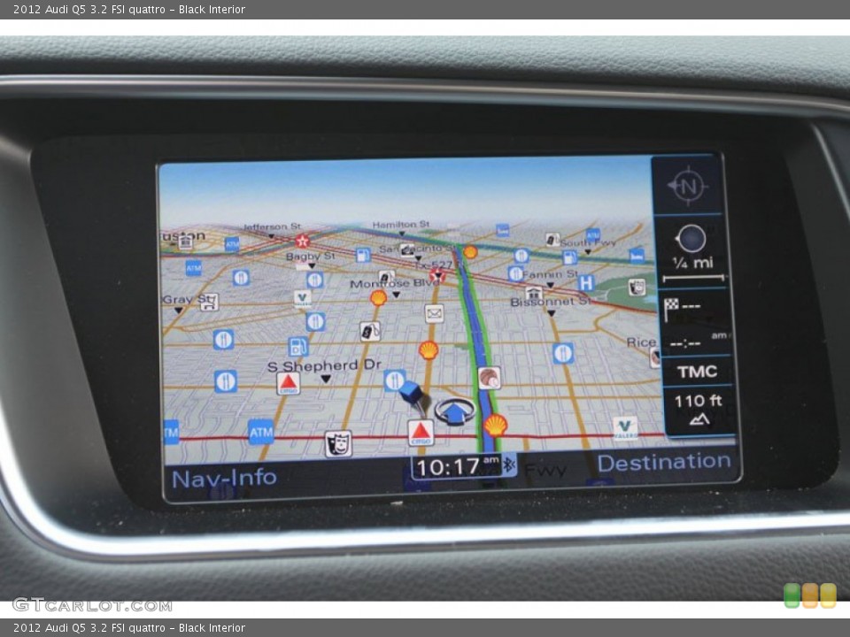 Black Interior Navigation for the 2012 Audi Q5 3.2 FSI quattro #67358018