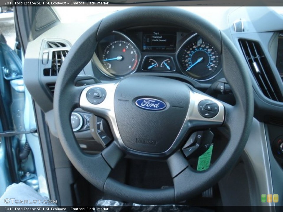 Charcoal Black Interior Steering Wheel for the 2013 Ford Escape SE 1.6L EcoBoost #67358396