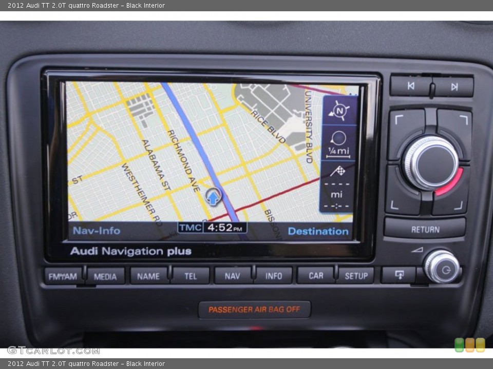 Black Interior Navigation for the 2012 Audi TT 2.0T quattro Roadster #67358501