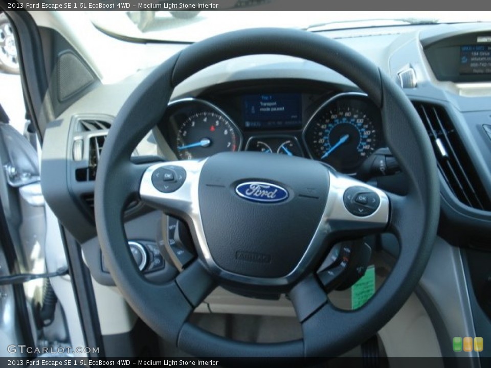 Medium Light Stone Interior Steering Wheel for the 2013 Ford Escape SE 1.6L EcoBoost 4WD #67358546