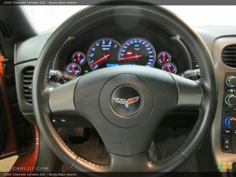 Ebony Black Interior Steering Wheel for the 2006 Chevrolet Corvette Z06 #67359392