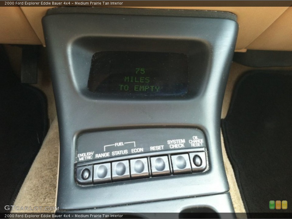 Medium Prairie Tan Interior Controls for the 2000 Ford Explorer Eddie Bauer 4x4 #67360205