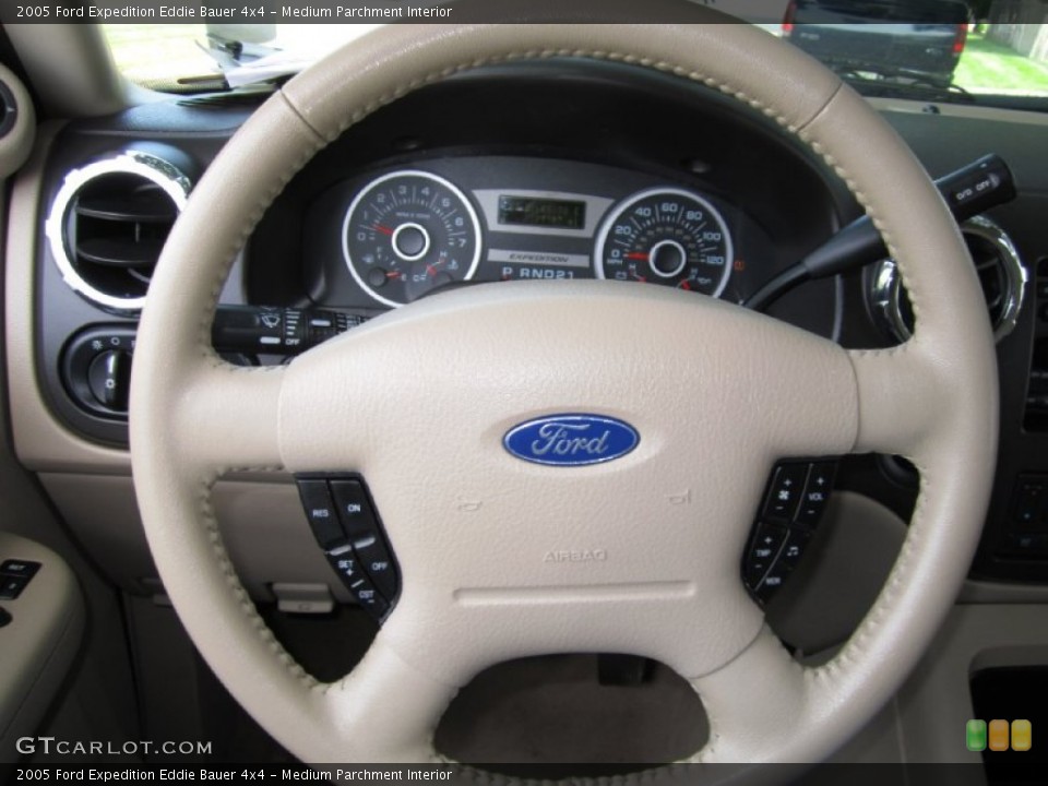 Medium Parchment Interior Steering Wheel for the 2005 Ford Expedition Eddie Bauer 4x4 #67364156