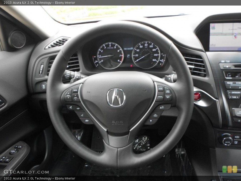 Ebony Interior Steering Wheel for the 2013 Acura ILX 2.0L Technology #67367018